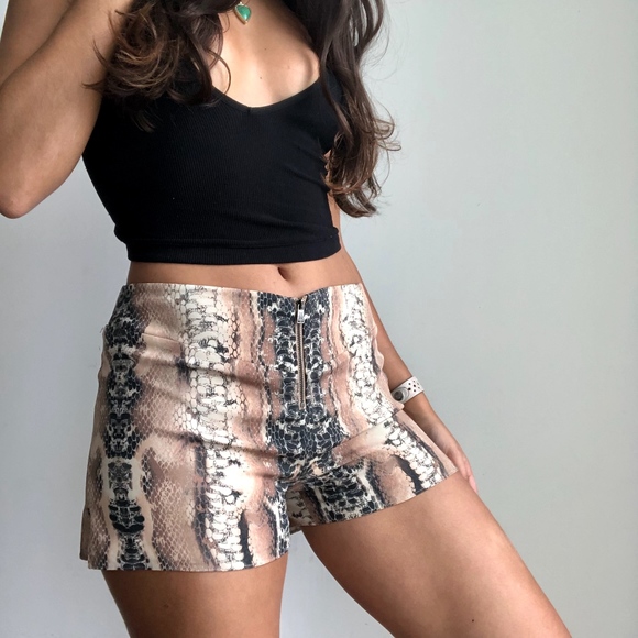Haute Hippie Riding Wild Snake Print Silk Shorts,All Products : American Fashion Style Bags On Sale